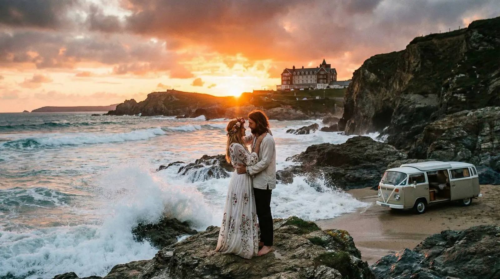 Example image: a couple, Newquay